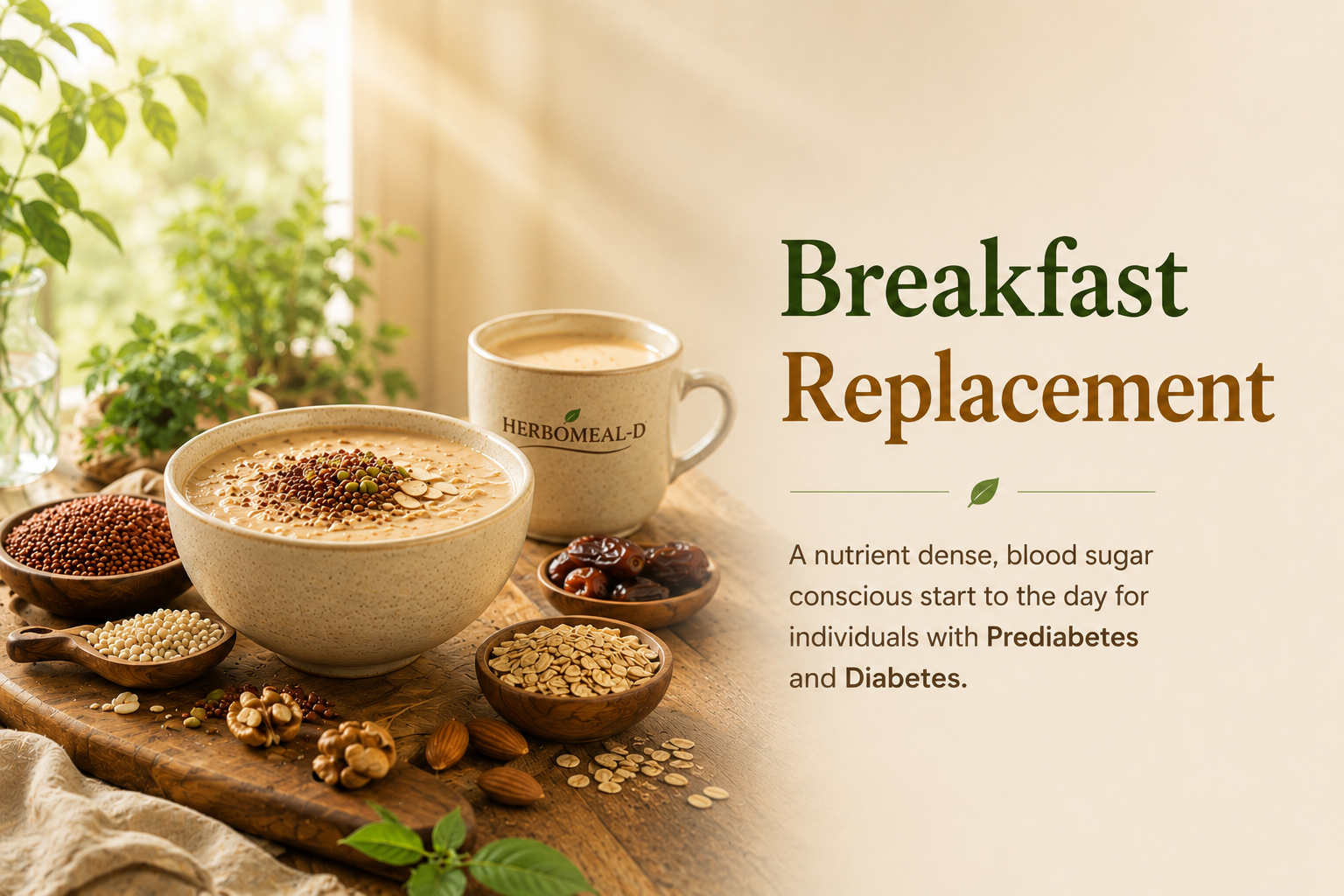 Nutritional breakfast table layout
